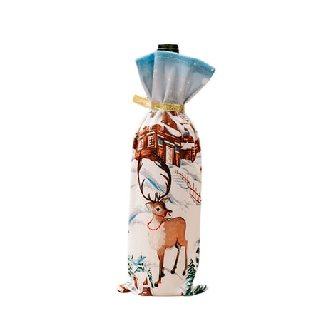 YUNx Christmas Wine Bottle Bag Santa Claus Snowman Portable Cartoon Pattern Ribbon Xmas Sack Packing for Festival
YUNx Christmas Wine Bottle Bag Santa Claus Snowman Portable Cartoon Pattern Ribbon Xmas Sack Packing for Festival