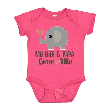 Inktastic My Gigi and Papa Love Me Gift Baby Boy or Baby Girl Bodysuit