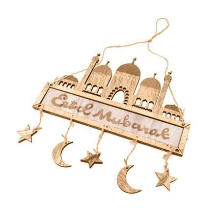 HeroNeo Eid Wooden Pendant Wood Moon Star Muslim Islam Crafts Hanging Ornament
HeroNeo Eid Wooden Pendant Wood Moon Star Muslim Islam Crafts Hanging Ornament