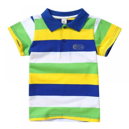 Newway Summer Boys Kids Striped T-Shirts School Children Cotton Short Sleeve Turn-down Collar Sports Tops 1-7Y
Newway Summer Boys Kids Striped T-Shirts School Children Cotton Short Sleeve Turn-down Collar Sports Tops 1-7Y