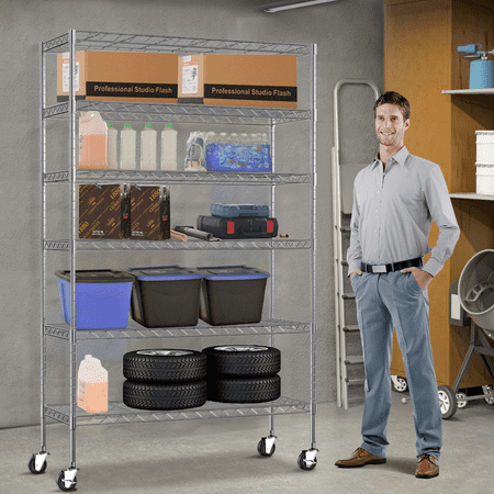 6 Tier Layer Wire Shelving Unit Heavy Duty Adjustable Storage Shelves with Wheels Easy to Assemble Metal Wire Shelf Standing Garage Shelves Multifunctional Storage Rack Grade Utility Shelf Rack
6 Tier Layer Wire Shelving Unit Heavy Duty Adjustable Storage Shelves with Wheels Easy to Assemble Metal Wire Shelf Standing Garage Shelves Multifunctional Storage Rack Grade Utility Shelf Rack