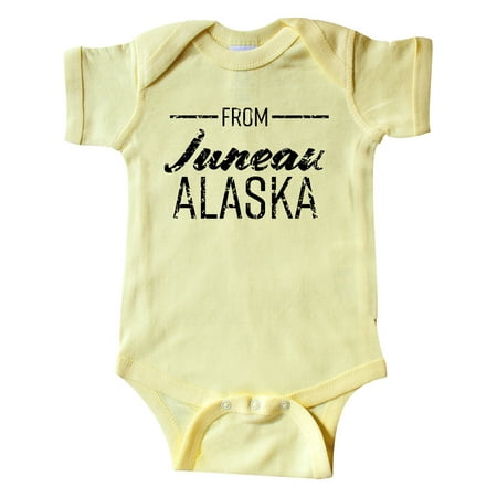 Inktastic From Juneau Alaska in Black Distressed Text Gift Baby Boy or Baby Girl Bodysuit
Inktastic From Juneau Alaska in Black Distressed Text Gift Baby Boy or Baby Girl Bodysuit