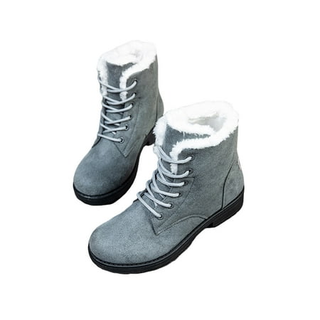 Rotosw Women s Winter Warm Snow Boots Faux Lace Up Party Casual Shoes