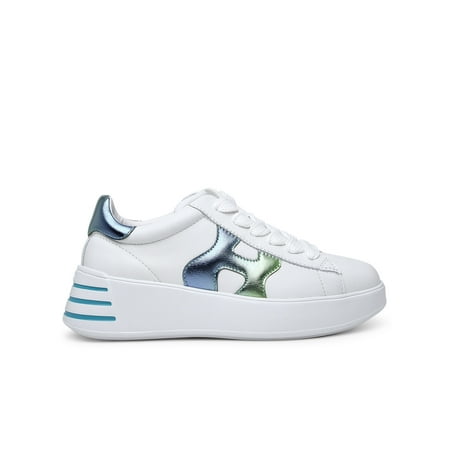 HOGAN WHITE LEATHER REBEL SNEAKERS