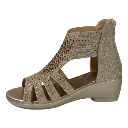 Summer Large Open Toe Rhinestone Slope Heel Women s Sandals New Thick Sole Hollow Roman Sandals Women
Summer Large Open Toe Rhinestone Slope Heel Women s Sandals New Thick Sole Hollow Roman Sandals Women