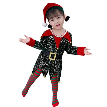 WUXIAN Toddler Children Girls Christmas Trousers Cute Long Sleeve Sequin Dress Red And Green Striped Pants Pantyhose 3PC With Christmas Hat Infants Baby Relaxed Fit Dailywear
WUXIAN Toddler Children Girls Christmas Trousers Cute Long Sleeve Sequin Dress Red And Green Striped Pants Pantyhose 3PC With Christmas Hat Infants Baby Relaxed Fit Dailywear