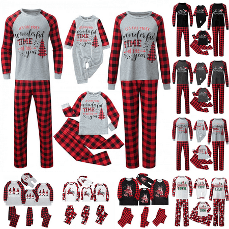 Matching Christmas Family Pajamas Sets Xmas Elk Reindeer Print Family Christmas Pjs Matching Sets Loungewear Outfits Christmas PJ s Letter Print Top and Plaid Pants
Matching Christmas Family Pajamas Sets Xmas Elk Reindeer Print Family Christmas Pjs Matching Sets Loungewear Outfits Christmas PJ s Letter Print Top and Plaid Pants