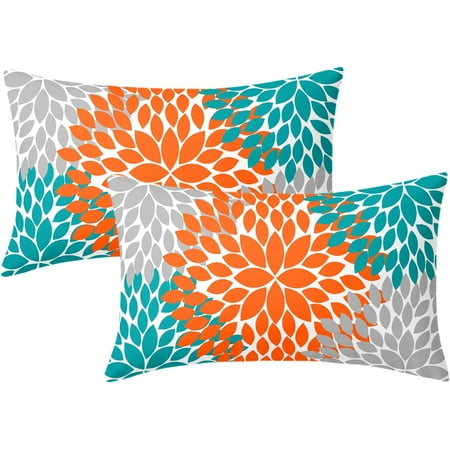 Orange Teal Grey Pillow Covers 16x16 Dahlias Floral Modern Farmhouse Rustic Decorative Cotton Couch Lumbar Pillow Cases with Zipper Set of 2 Home Decor for Living Room Bedroom Bed Cushion Outdoor
Orange Teal Grey Pillow Covers 16x16 Dahlias Floral Modern Farmhouse Rustic Decorative Cotton Couch Lumbar Pillow Cases with Zipper Set of 2 Home Decor for Living Room Bedroom Bed Cushion Outdoor