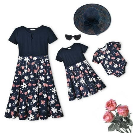 Mommy and Me Dresses Boho Casual T Shirt Dresses Baby Rompers Floral Print Round Neck Beach Mini Dress Mother and Daughter Matching Clothes
Mommy and Me Dresses Boho Casual T Shirt Dresses Baby Rompers Floral Print Round Neck Beach Mini Dress Mother and Daughter Matching Clothes