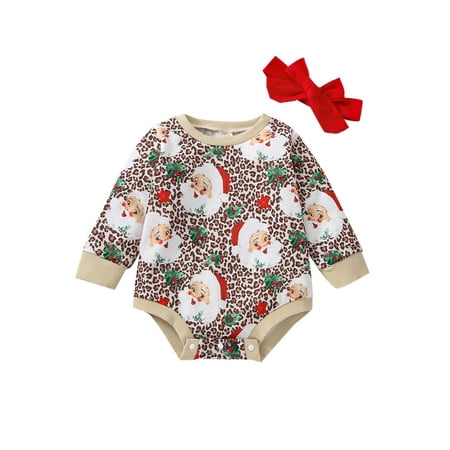 jaweiwi Infant Baby Girls Christmas Romper Leopard Santa Print Round Neck Long Sleeve Jumpsuits Autumn Winter Bodysuits Size 0 6 12 18 24 M
jaweiwi Infant Baby Girls Christmas Romper Leopard Santa Print Round Neck Long Sleeve Jumpsuits Autumn Winter Bodysuits Size 0 6 12 18 24 M