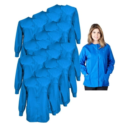 M&M SCRUBS Women s Scrub Jacket Warm Up Lightweight Medical Scrub Jacket - Pack of 12 Set (True Royal Blue Large)
M&M SCRUBS Women s Scrub Jacket Warm Up Lightweight Medical Scrub Jacket - Pack of 12 Set (True Royal Blue Large)