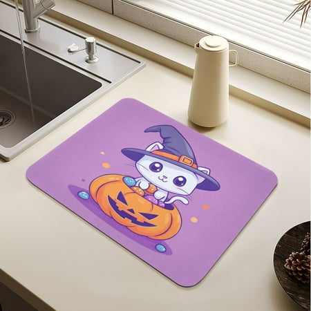 A Cute Cat Sitting on Top Of Pumpkin Drying Mat Diatomaceous Earth Super Absorbent Slip Rubber Sole Heat Resistant 230 Degrees Fahrenheit 23.6×19.7in
A Cute Cat Sitting on Top Of Pumpkin Drying Mat Diatomaceous Earth Super Absorbent Slip Rubber Sole Heat Resistant 230 Degrees Fahrenheit 23.6×19.7in