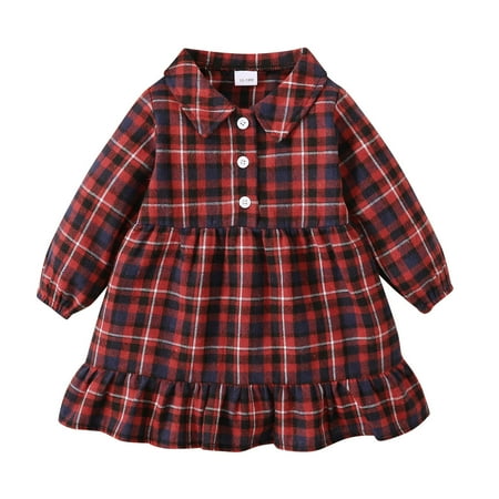GWAABD Girls Dresses Casual Red Cotton Baby Girls Cotton Plaid Autumn Long Sleeve Princess Dress Clothes 4Y
GWAABD Girls Dresses Casual Red Cotton Baby Girls Cotton Plaid Autumn Long Sleeve Princess Dress Clothes 4Y