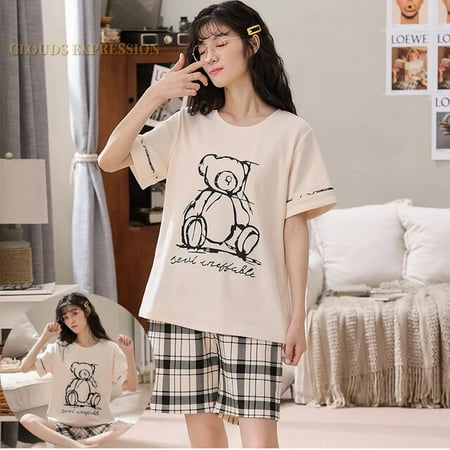 QWZNDZGR Summer new Women Pyjamas Cartoon Pajamas Sets Sleepwear Casual Nightwear Pijama Mujer Shorts short sleeve M-2XL home clothes set
QWZNDZGR Summer new Women Pyjamas Cartoon Pajamas Sets Sleepwear Casual Nightwear Pijama Mujer Shorts short sleeve M-2XL home clothes set