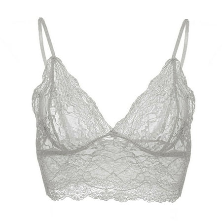 DNDKILG See Through Cami Strap Bra for Women Unppaded V Neck Lace Bralettes White S
DNDKILG See Through Cami Strap Bra for Women Unppaded V Neck Lace Bralettes White S