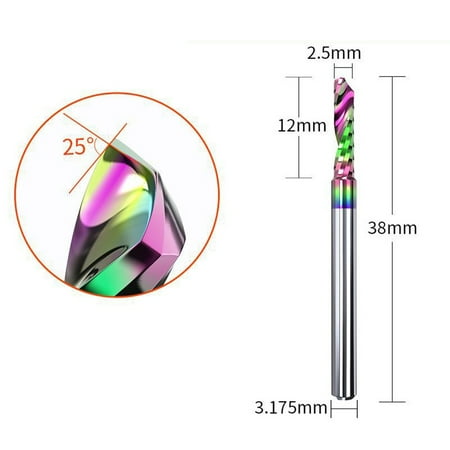 CPAN 3.175mm Wood Milling Cutter Up Down CNC Carbide End Mill Spiral Woodworking Tool
CPAN 3.175mm Wood Milling Cutter Up Down CNC Carbide End Mill Spiral Woodworking Tool