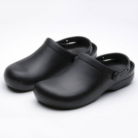 Chef Shoes Women Men Cook Clogs Safety Antislip Kitchen Shoes Sandals Black