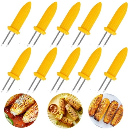 10PCS Corn Holders - Corn on The Cob Skewers Stainless Steel Corn Fork Prong Skewers Kitchen Tool for BBQ Twin Prong Sweetcorn Holders Home Cooking Fork
10PCS Corn Holders - Corn on The Cob Skewers Stainless Steel Corn Fork Prong Skewers Kitchen Tool for BBQ Twin Prong Sweetcorn Holders Home Cooking Fork