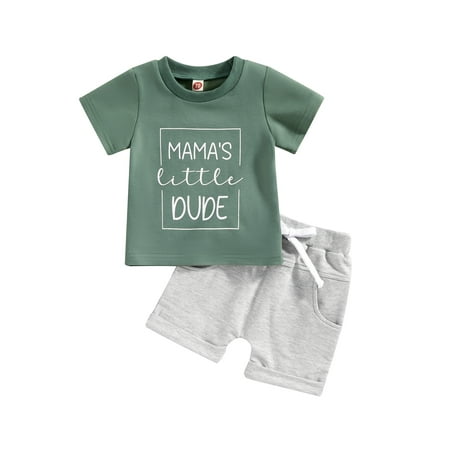 AMILIEe Baby Boys Short Outfit Set Short Sleeve Letters Print T-shirt and Shorts 2Pcs Clothes Set
AMILIEe Baby Boys Short Outfit Set Short Sleeve Letters Print T-shirt and Shorts 2Pcs Clothes Set
