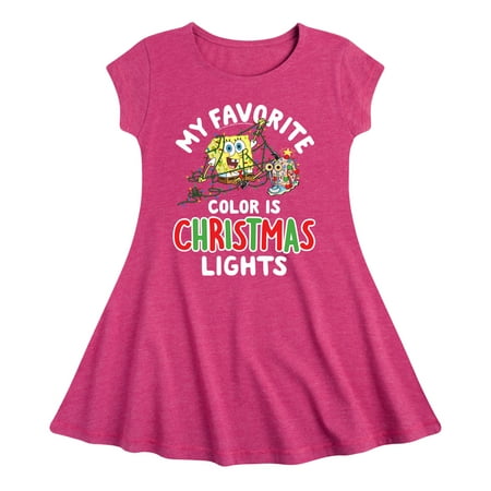 SpongeBob SquarePants - My Favorite Color Is Christmas Lights - Toddler And Youth Girls Fit And Flare Dress
SpongeBob SquarePants - My Favorite Color Is Christmas Lights - Toddler And Youth Girls Fit And Flare Dress