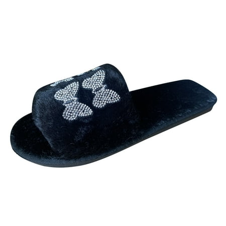 Lyinloo Women Plush Slipper Bow Flat With Home Slipper Shoes Indoor Flip Flop Black 41
Lyinloo Women Plush Slipper Bow Flat With Home Slipper Shoes Indoor Flip Flop Black 41