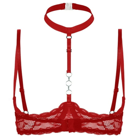 MSemis Women s Mesh Sheer Lace Unlined Bra