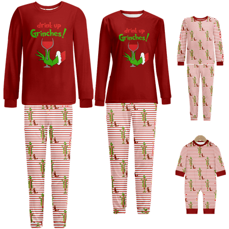 Family Christmas Pajamas Sleepwear Set The Grinch Red Stripe Printed Baby-Kids-Adult-Pet Size 2 Pieces Top and Pants Bodysuits Unisex Pajamas Sets
Family Christmas Pajamas Sleepwear Set The Grinch Red Stripe Printed Baby-Kids-Adult-Pet Size 2 Pieces Top and Pants Bodysuits Unisex Pajamas Sets