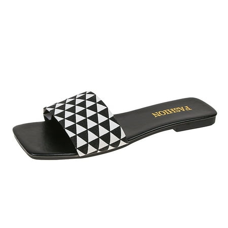 slipper for Women Fashion Summer Women Slippers Flat Open Toe Plaid Striped Pattern Casual Lightweight PU Dress Sandals for Women White
slipper for Women Fashion Summer Women Slippers Flat Open Toe Plaid Striped Pattern Casual Lightweight PU Dress Sandals for Women White
