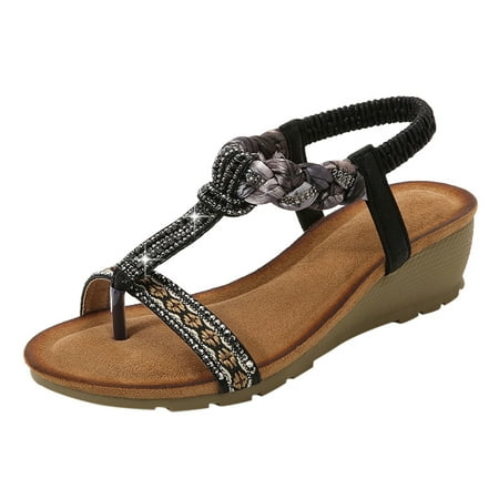 Womens Sandals Women Ladies String Bead Casual Elastic Band Bohemian Beach Shoes Sandals Women S Sandals Pu Black 40
Womens Sandals Women Ladies String Bead Casual Elastic Band Bohemian Beach Shoes Sandals Women S Sandals Pu Black 40