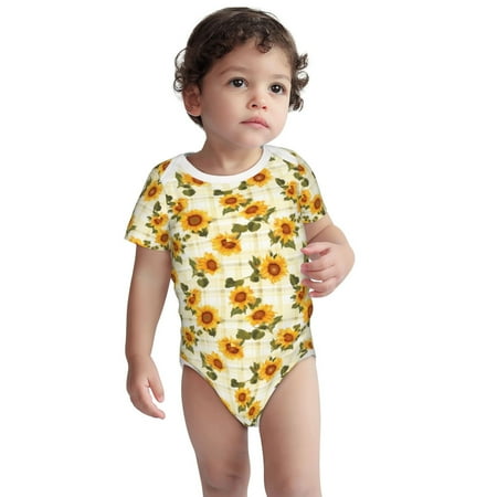 Kdxio Light Green Plaid Sunflower Pattern Unisex Baby Cotton Short Sleeve Bodysuits-12 Months
Kdxio Light Green Plaid Sunflower Pattern Unisex Baby Cotton Short Sleeve Bodysuits-12 Months