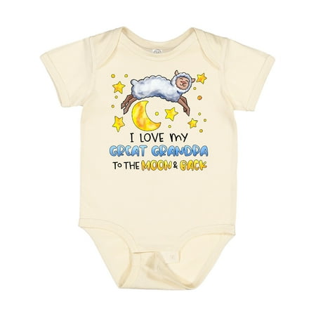 Inktastic I Love My Great Grandpa to the Moon and Back Cute Sheep Gift Baby Boy or Baby Girl Bodysuit
Inktastic I Love My Great Grandpa to the Moon and Back Cute Sheep Gift Baby Boy or Baby Girl Bodysuit