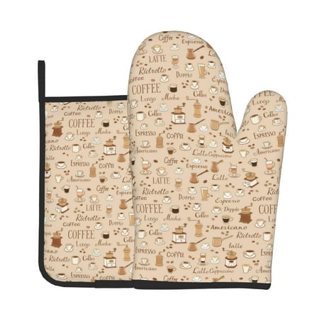 Vsdgher Coffee Time Oven Mitts and Pot Holders 2 pcs Set High Heat Resistant Kitchen Oven Glove for Baking and Cooking
Vsdgher Coffee Time Oven Mitts and Pot Holders 2 pcs Set High Heat Resistant Kitchen Oven Glove for Baking and Cooking