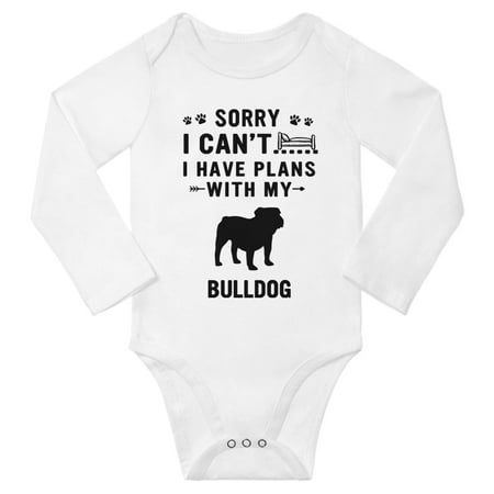 Sorry I Can t I Have Plans With My BullDog Baby Long Sleeve Jumpsuits (White 18-24 Months)
Sorry I Can t I Have Plans With My BullDog Baby Long Sleeve Jumpsuits (White 18-24 Months)