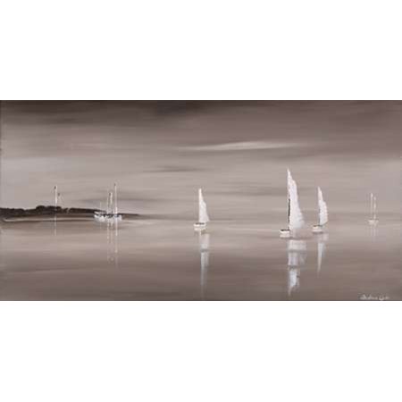 Sailing Grey IV Poster Print by Andrea Cook