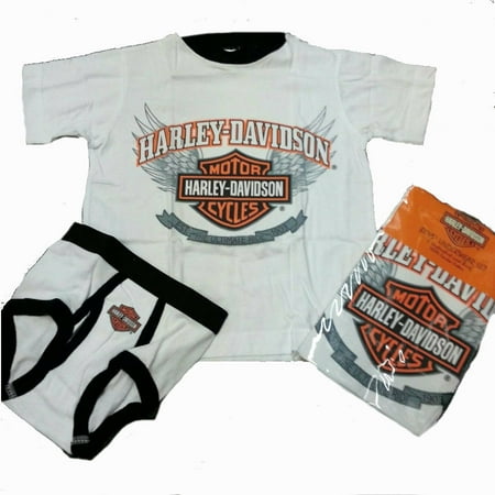 Harley-Davidson Toddler Boy s Underwear Set Logo Undershirt & Brief Size 4T