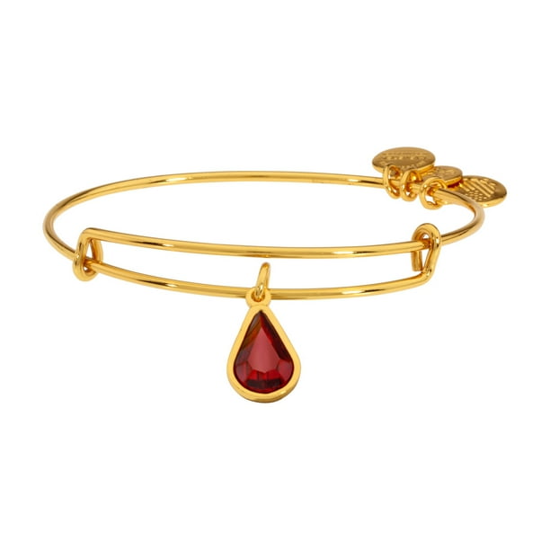Alex And Ani Rose Crystal January Birthstone Sterling Gold Bracelet A18EB40SG