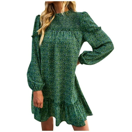 Sweater Dresses for Women 2022 White Corset Dress Women Casual Lantern Sleeve Printing Ruffle Hem Long Sleeve Round-Neck Knee-High Dresses Black Dresses for Women Green S
Sweater Dresses for Women 2022 White Corset Dress Women Casual Lantern Sleeve Printing Ruffle Hem Long Sleeve Round-Neck Knee-High Dresses Black Dresses for Women Green S