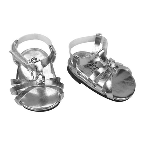 Sophia’s Metallic Flat Dress Shoes for 18” Dolls Silver