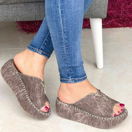 Zpanxa Slippers for Women Spring and Summer Women s Thick-soled Fish Mouth Sandals and Slippers Flip Flops for Women Khaki 42
Zpanxa Slippers for Women Spring and Summer Women s Thick-soled Fish Mouth Sandals and Slippers Flip Flops for Women Khaki 42