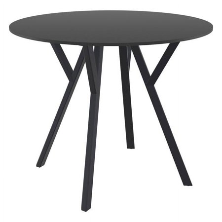 35 in. Max Round Table Black