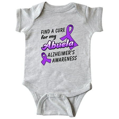 Inktastic Alzheimer s Awareness Find a Cure for my Abuela Gift Baby Boy or Baby Girl Bodysuit