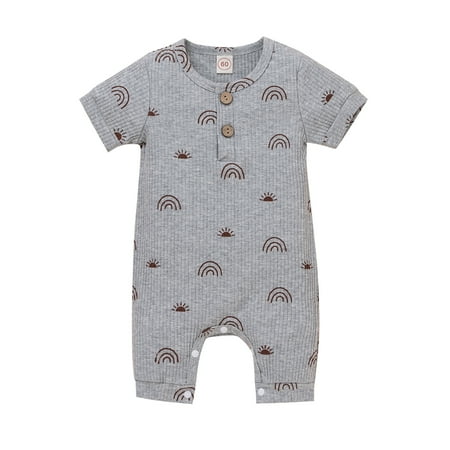 GRNSHTS Infant Baby Boys Girls Jumpsuit Short Sleeve Rainbow Printed Romper Outfits Clothes (Grey 18-24 Months)
GRNSHTS Infant Baby Boys Girls Jumpsuit Short Sleeve Rainbow Printed Romper Outfits Clothes (Grey 18-24 Months)