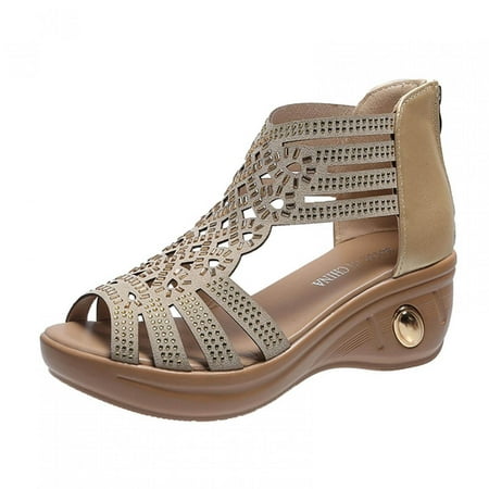 Womens Summer Sandals For Wedge Slip On Sandals Crystal Hollow Roman Shoes Open Toe Casual Sandals Open Toe Slide Sandals Comfortable Flats Flip-Flops Casual Platforms Heeled Wedge Sandals A15649
Womens Summer Sandals For Wedge Slip On Sandals Crystal Hollow Roman Shoes Open Toe Casual Sandals Open Toe Slide Sandals Comfortable Flats Flip-Flops Casual Platforms Heeled Wedge Sandals A15649