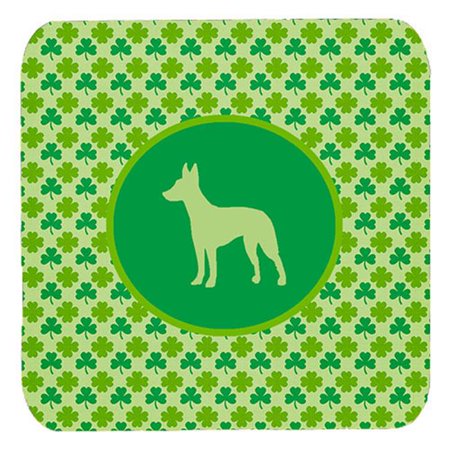 Manchester Terrier Lucky Shamrock Foam Coasters, Set Of 4