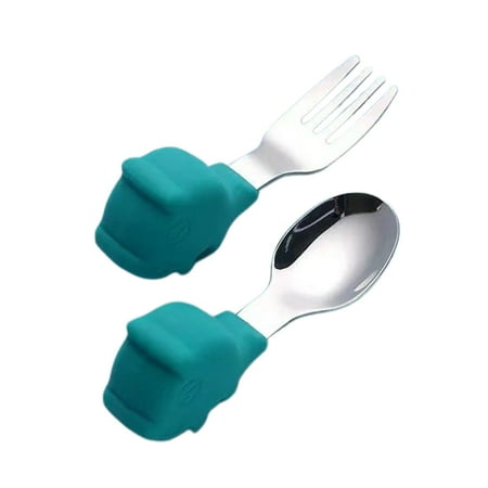 iaksohdu 2Pcs/Set Baby Dinnerware Non-slip Handle Anti-scald Stainless Steel Training Spoon Fork Set for Feeding
iaksohdu 2Pcs/Set Baby Dinnerware Non-slip Handle Anti-scald Stainless Steel Training Spoon Fork Set for Feeding