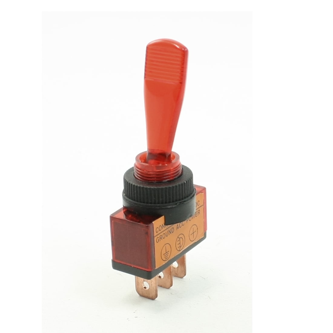Black Toggle Switch 1 Pcs 12VDC 20A SPST ON//ON 12mm Mounting Thread Dia