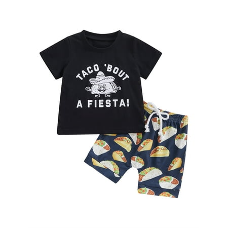 Kids Toddler Baby Boys Summer 2PCS Outfit Sets Black Short Sleeve Tops T shirt Burrito Print Shorts Clothes Black 18-24 Months
Kids Toddler Baby Boys Summer 2PCS Outfit Sets Black Short Sleeve Tops T shirt Burrito Print Shorts Clothes Black 18-24 Months