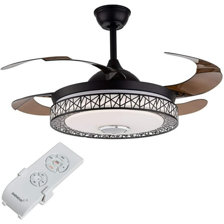 OUKANING 42 Retractable Ceiling Fan Light Bluetooth LED Chandelier w/ Music Player Remote
OUKANING 42 Retractable Ceiling Fan Light Bluetooth LED Chandelier w/ Music Player Remote