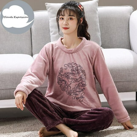 QWZNDZGR Winter Warm Flannel Women Cartoon Sleepwear Cute Girls Pajamas Fashion Pajama Set Pullover Coral Fleece Pijamas Mujer Homewear
QWZNDZGR Winter Warm Flannel Women Cartoon Sleepwear Cute Girls Pajamas Fashion Pajama Set Pullover Coral Fleece Pijamas Mujer Homewear