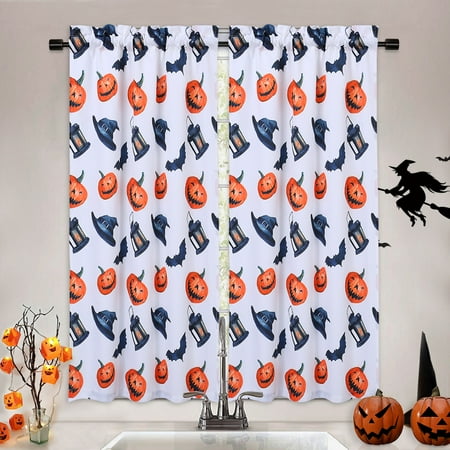Short Tier Curtain Rustic Rod Pocket Pumpkins Bats Witch Hat Lanterns Printed Small Curtain
Short Tier Curtain Rustic Rod Pocket Pumpkins Bats Witch Hat Lanterns Printed Small Curtain